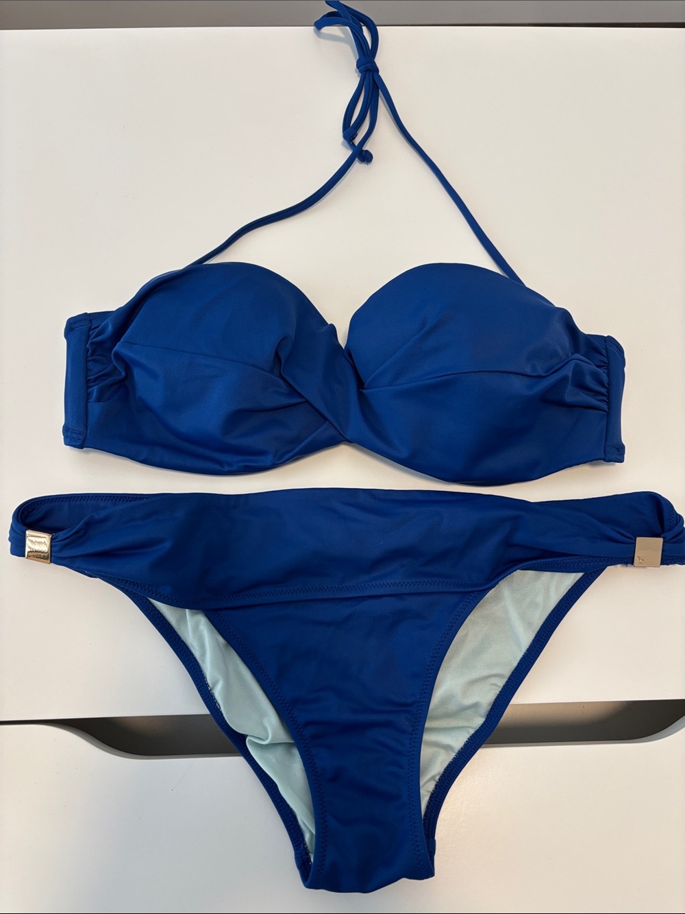 Victoria's Secret Royal Blue Strapless Bikini Set